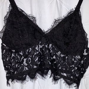Cropped lace tank